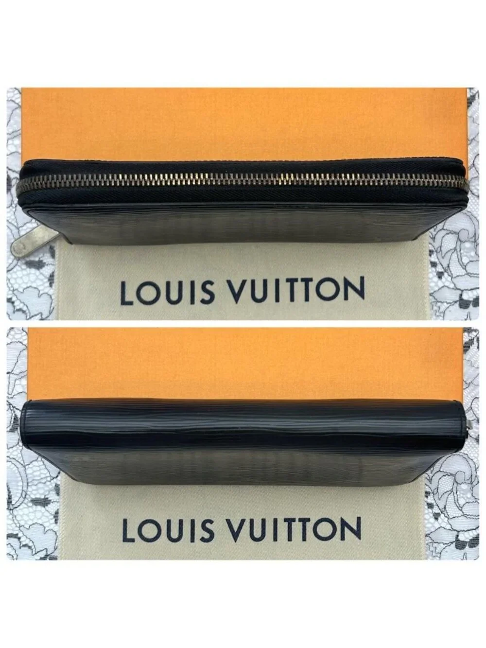 Louis Vuitton Epi Zippy Organizer Noir Wallet